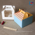 Free Sample Food Grade Art Paper Wedding /birthday Cake packaging box With PVC Window